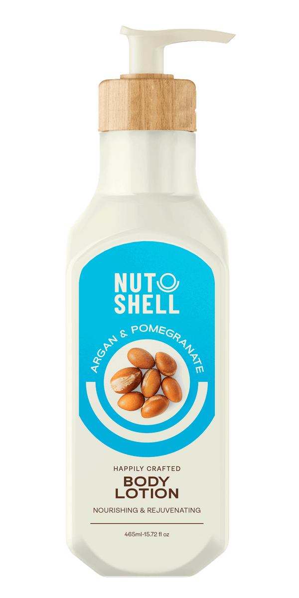 Nutshell Argan & Pomegranate Body Lotion Lightweight Moisturizing Formula 465 ml