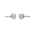 Studex Stainless Steel Tiffany Heart Stud Earrings, Cubic Zirconia Clear Crystal, 5 x 5 mm