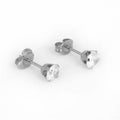 Studex Tiffany 5 mm Cubic Zirconia Stainless Steel Ear Studs, Clear Crystal