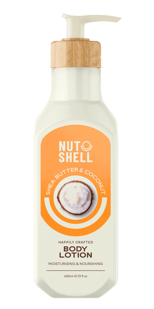 Nutshell Shea Butter & Coconut Body Lotion Lightweight Moisturizing Formula 465 ml
