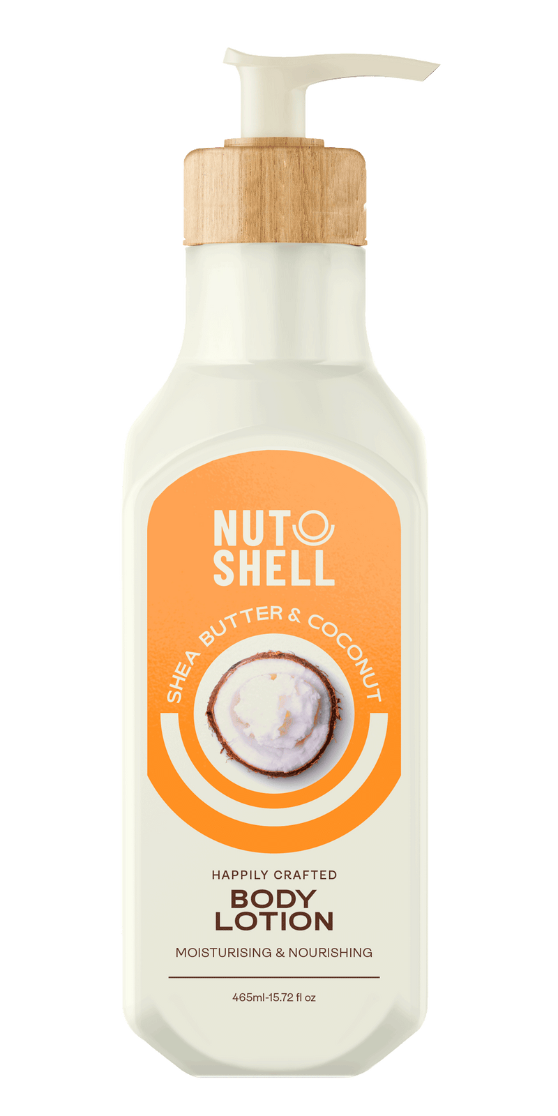 Nutshell Shea Butter & Coconut Body Lotion Lightweight Moisturizing Formula 465 ml