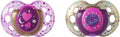 Tommee Tippee Night Time Soother Symmetrical Orthodontic Silicone Glow Handle 18-36m, 2 Pieces