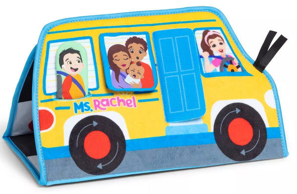 Ms. Rachel Tummy Time Activity Bus Soft Play Mat, Mirror, High-Contrast Graphics, 3 Months+
