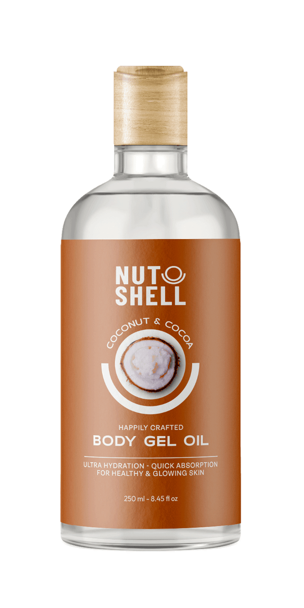 Nutshell Coconut Cocoa Body Gel Oil Lightweight Hydration 250 ml