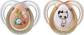 Tommee Tippee Moda Soother Symmetrical Silicone Pacifiers Girl 0-6 Months 2-Pack