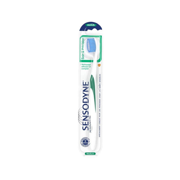 Sensodyne Soin & Precision Medium Toothbrush, Ergonomic Handle
