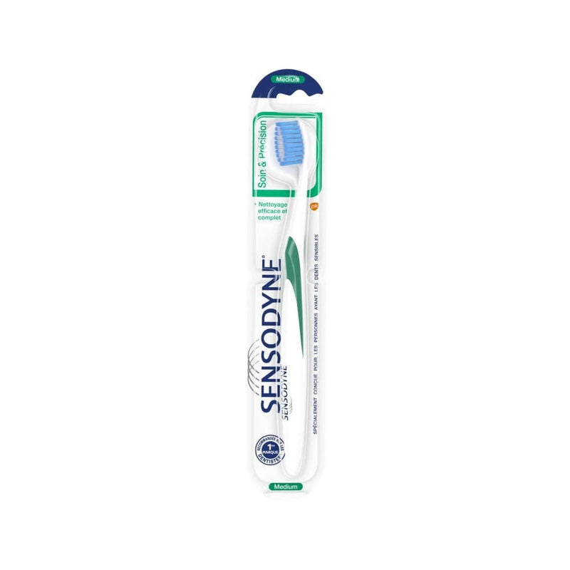 Sensodyne Soin & Precision Medium Toothbrush, Ergonomic Handle