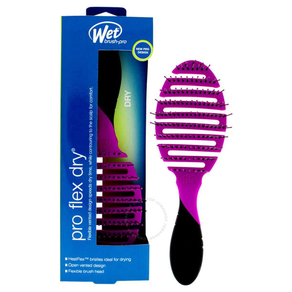 WetBrush Pro Flex Dry Hair Brush Purple HeatFlex Vented Detangler