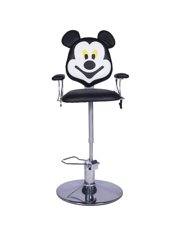 salon system Kids Barber Chair Mickey Mouse Design Height Adjustable With Seat Belt and Footrest