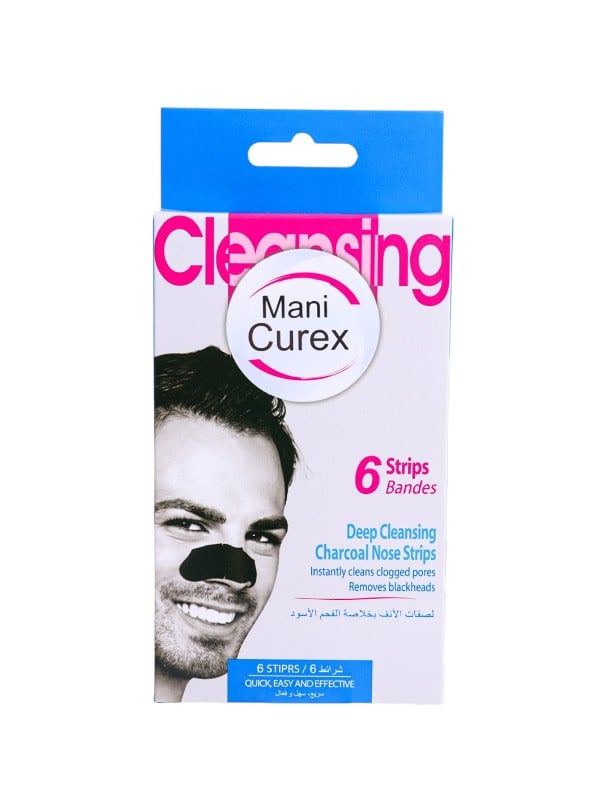 Mani Curex Black Charcoal Nose Strips for Blackheads, 6 Strips