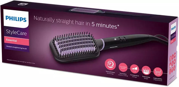 Philips BHH880 Straightener Brush Rapid Heating Hair Styling Tool