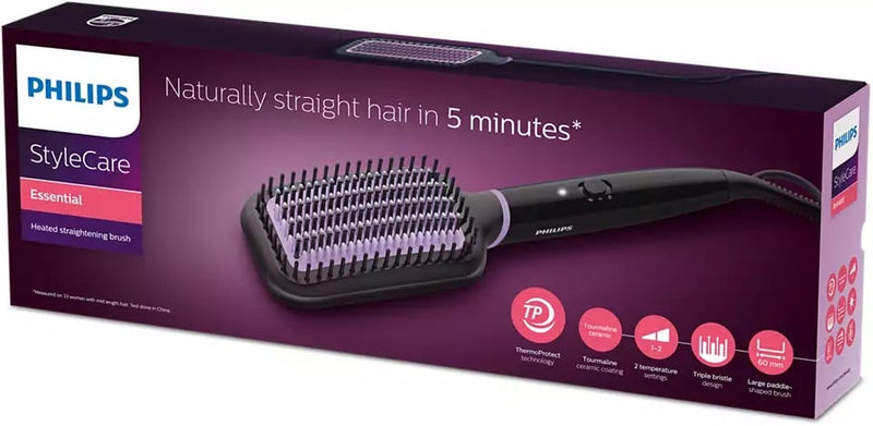 Philips BHH880 Straightener Brush Rapid Heating Hair Styling Tool
