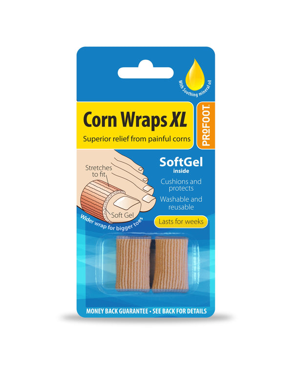 Profoot Soft Gel Corn Wraps XL Big Toe Protection 2 Pieces