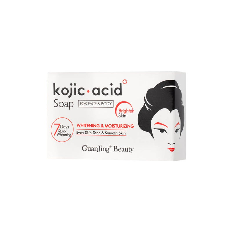 Guanjing Beauty Kojic Acid Brightening Moisturizing Soap Bar, Face & Body, 120 g