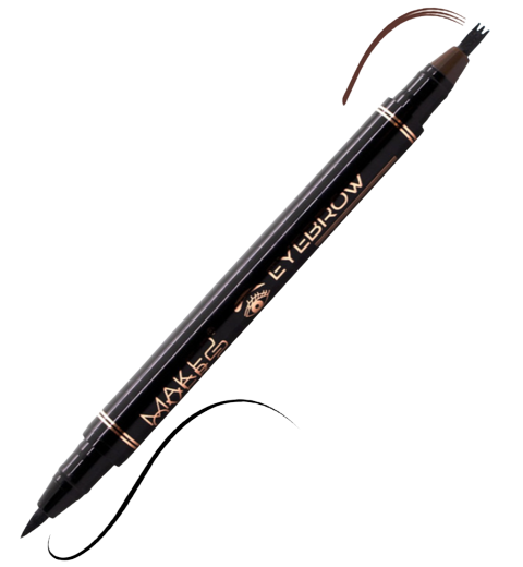 Makeover22 2-in-1 Eyebrow and Eyeliner Pen Black & Chocolate 01