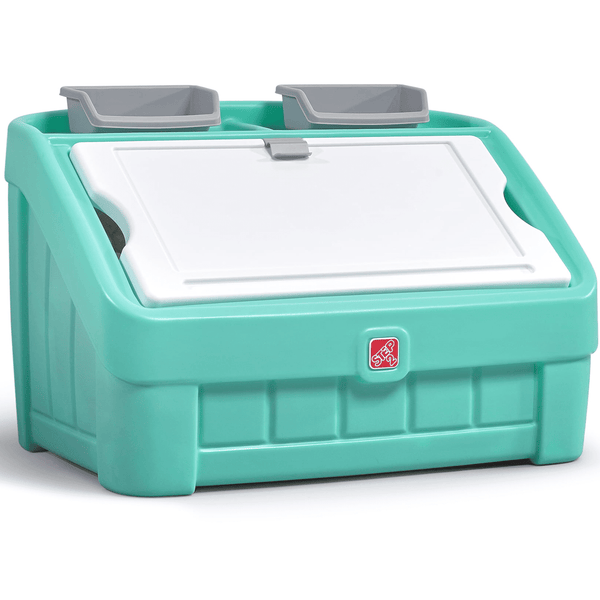 Step2 2-in-1 Toy Box and Art Lid, Mint Green, 4.5 Cubic Feet