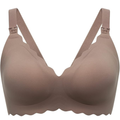 Momcozy Nursing Bra YN46 Seamless Wire-Free Hands-Free Pumping Dark Brown XL