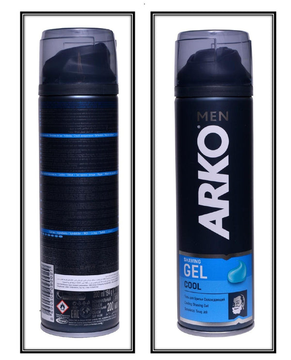 Arko Shaving Gel Cool Transparent Fast-Lathering Cooling Formula 200 ml