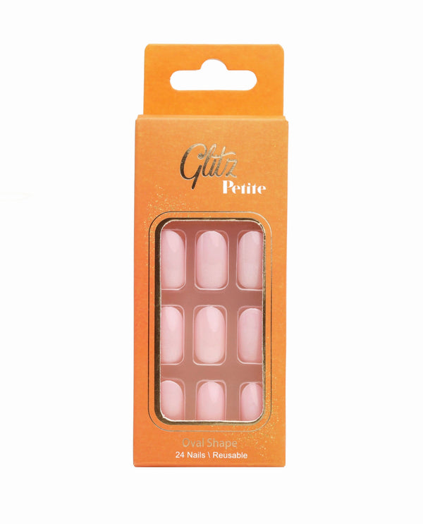 Petite Oval Press-On False Nails, Lavender #7, Adhesive, 24 Sizes