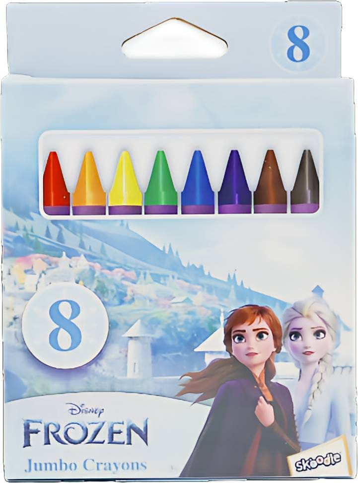 Frozen Mickey Jumbo Crayons Multicolor Non-Toxic 8 Count