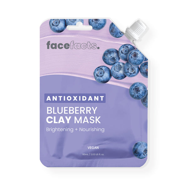 Face Facts Clay Mud Mask Antioxidant Kaolin Blueberry Extract 60 ml