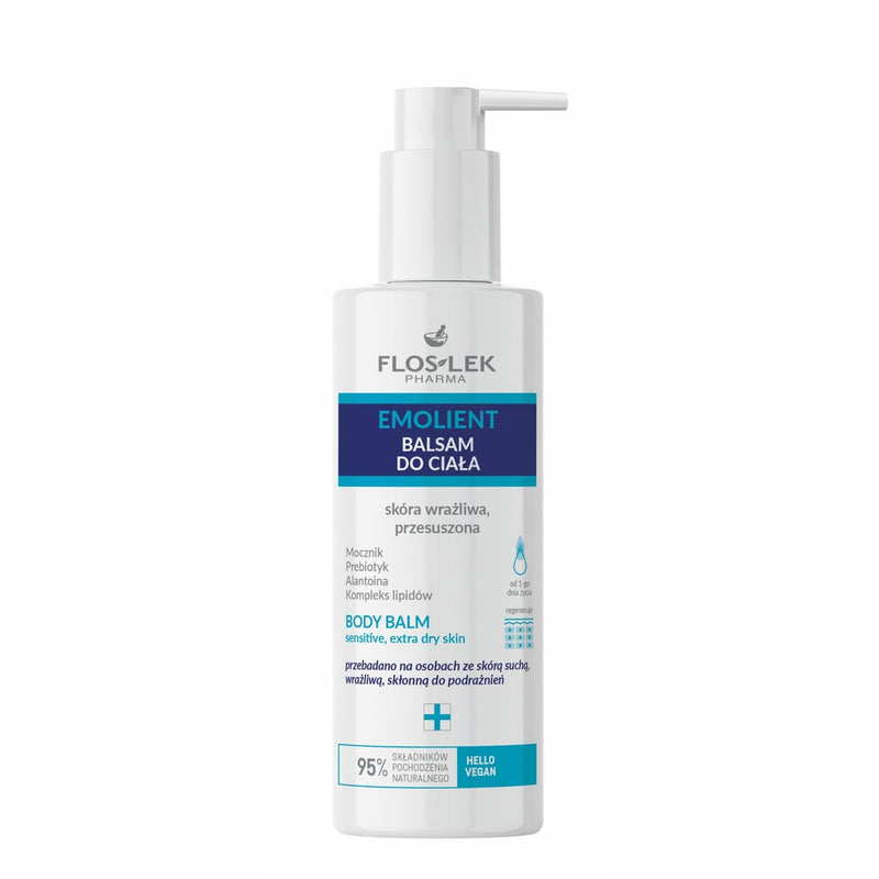 Floslek Emolient Body Balm Extra Dry Skin Panthenol Prebiotic Shea Butter 400 ml