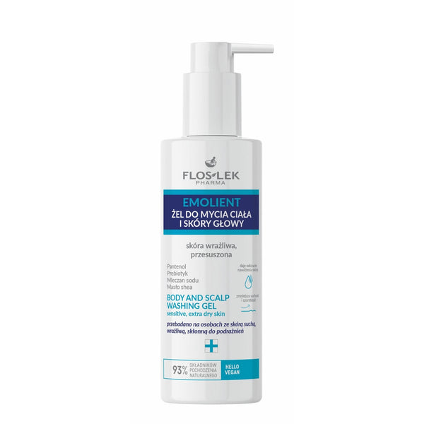 Floslek Emolient Body Wash Gel Fragrance-Free Extra Dry Skin 175 ml