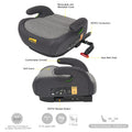 Jovikids Ohho I-Size Booster Car Seat with ISOFIX, Black/Grey, 4-12 Years