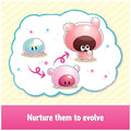 Punirunes Interactive Digital Pet Toy Squishy Touch Button 55 Characters With 3 AAA Batteries