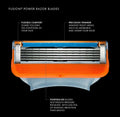 Gillette Fusion Power Razor Blade Refills 5 Anti-Friction Blades 4 Pieces