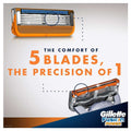 Gillette Fusion Power Razor Blade Refills 5 Anti-Friction Blades 4 Pieces