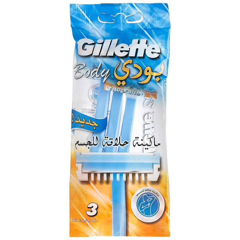 Gillette Body Disposable Razors Rounded Blade Head 3 Count