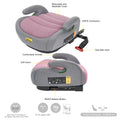 Jovikids Ohho I-Size Backless Booster Seat ISOFIX Pink, Ages 4 to 12 Years