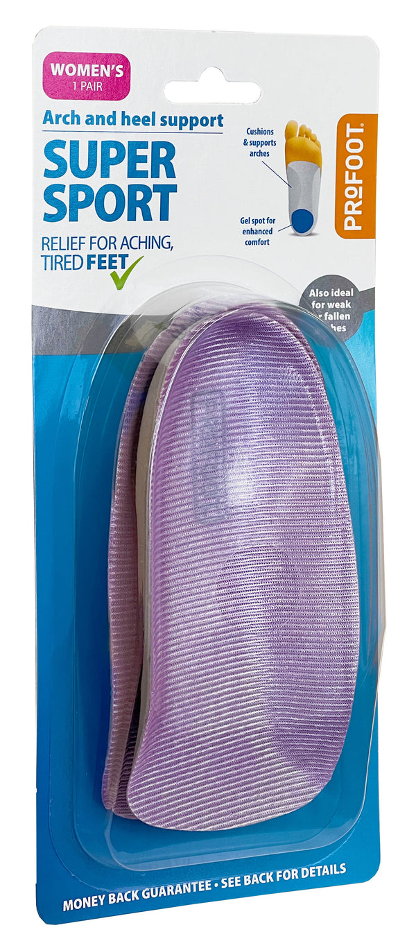 Profoot Super Sport Arch and Heel Supports for Women, 1 Pair