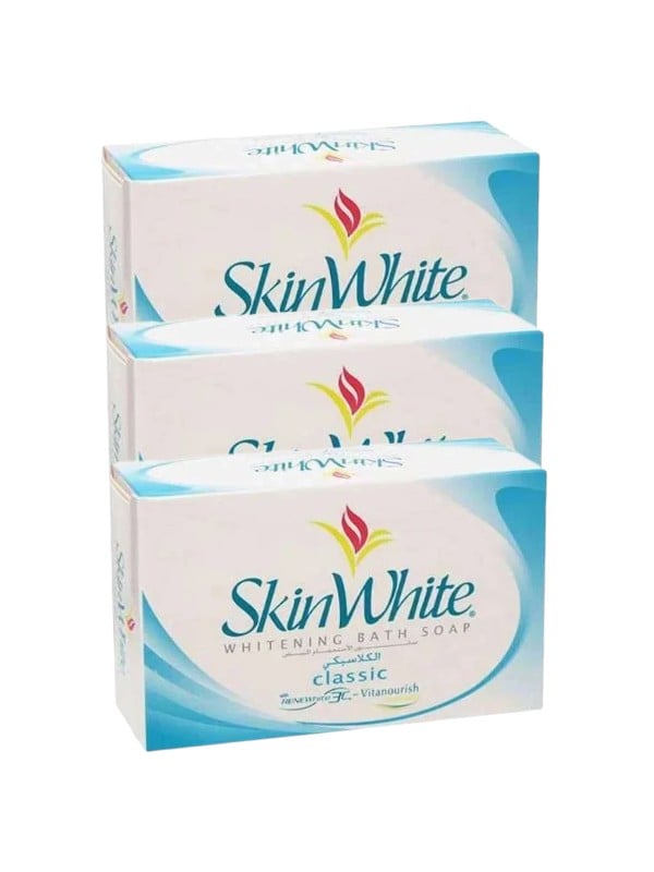 SkinWhite Classic Brightening Bath Soap, Vitanourish Formula, 3 x 135g