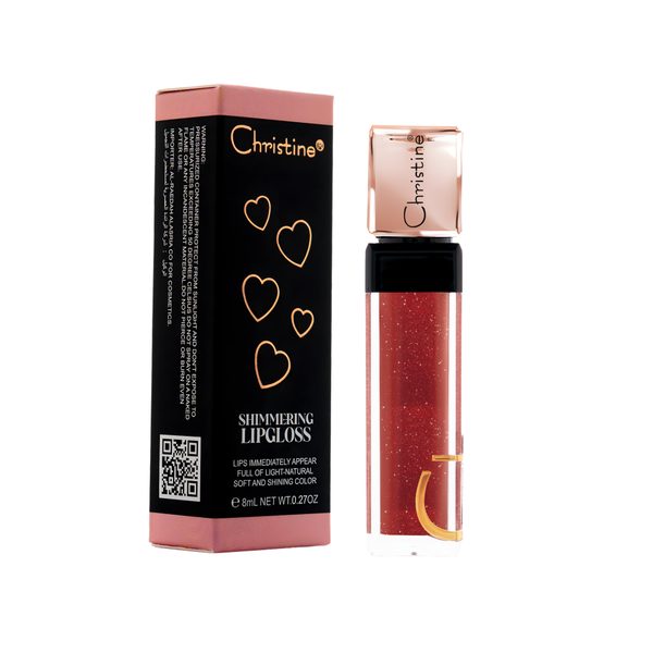 Christine Shimmering Lip Gloss Lightweight Shine Formula Shade 02