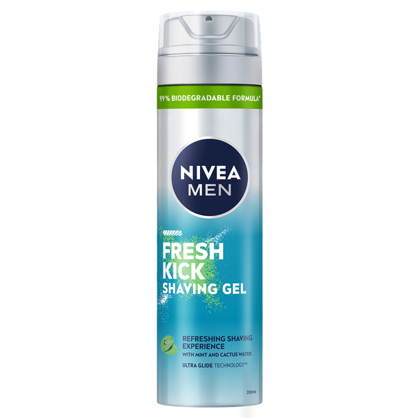 NIVEA Men Fresh & Cool Shaving Gel, Mint Extracts, Ultra Glide Technology
