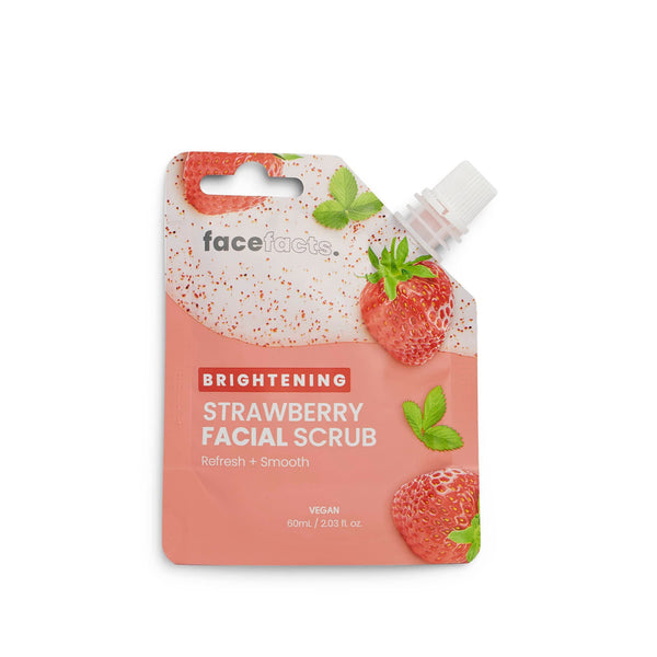 Face Facts Facial Scrub Jelly Exfoliator Walnut Shell Powder Strawberry Extract 60 ml