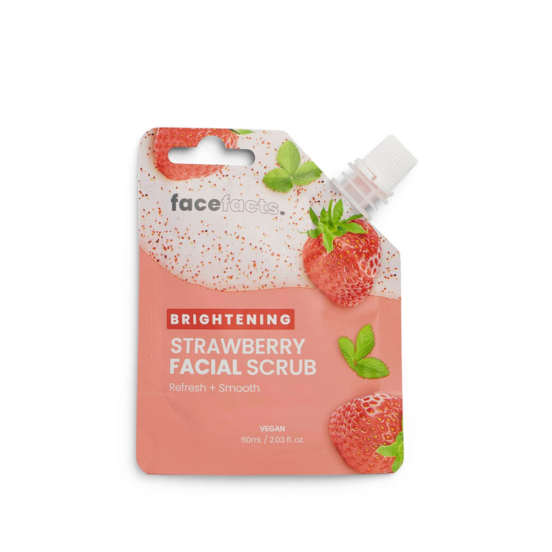 Face Facts Facial Scrub Jelly Exfoliator Walnut Shell Powder Strawberry Extract 60 ml