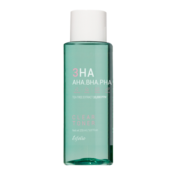 Esfolio 3HA Clear Toner Liquid AHA BHA PHA Niacinamide 150 ml