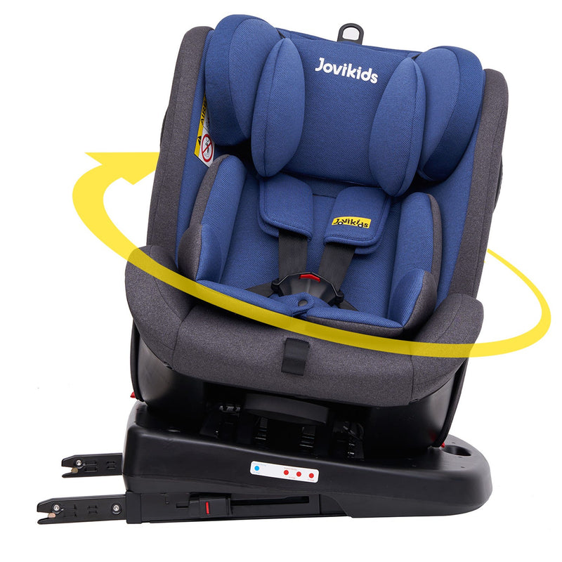 Jovikids Angela Baby Infant Car Seat 360 Swivel Convertible Isofix Blue, Group 0+/1/2/3, 0-36 kg