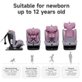 Jovikids Angela Baby Infant Car Seat, 360 Swivel Convertible, Isofix and Top Tether, Pink