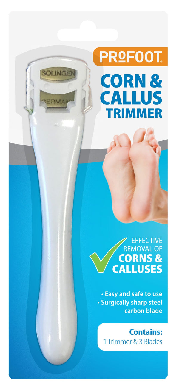 Profoot Corn & Callus Trimmer with Carbon Steel Blade, 3 Replacement Blades