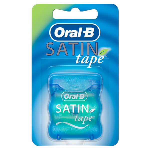 Oral-B Satin Tape Dental Floss Mint, Smooth Oval Design, 25 m