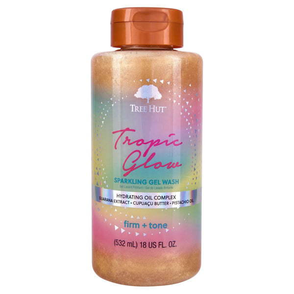 Tree Hut Tropic Glow Foaming Gel Body Wash Guarana Cupuacu Butter Pistachio Oil 532 ml