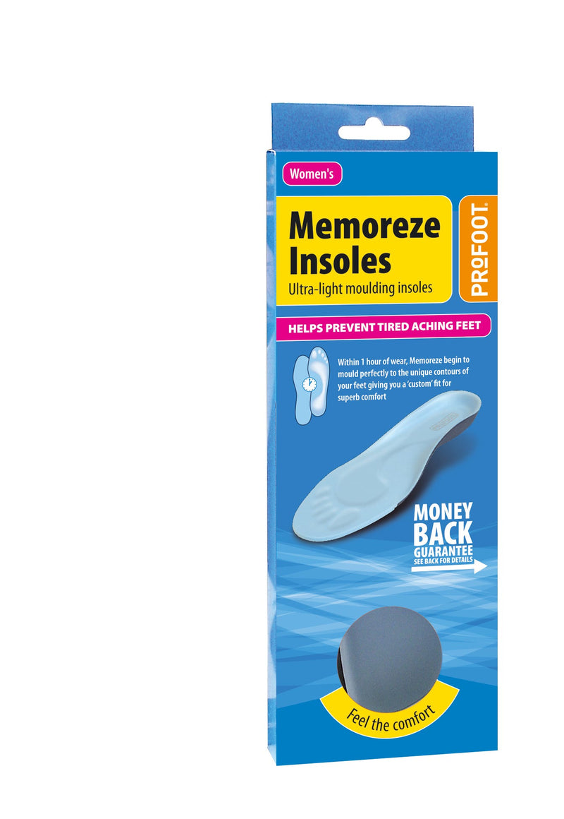 Profoot Memoreze Women's Moulding Insoles, Memory Foam Cushioning, 1 Pair