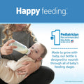 Dr. Brown's Options+ Glass Narrow-Neck Feeding Bottle, Vent System, 250 ml