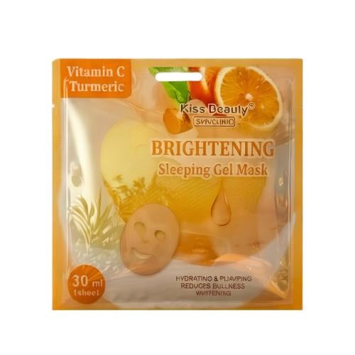 Kiss Beauty Turmeric & Vitamin C Face Mask, Brightening Hydration, Single Mask