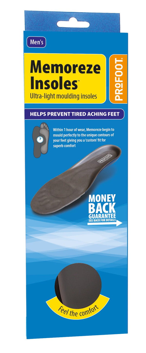 Profoot Memoreze Moulding Memory Foam Insoles for Men, 1 Pair