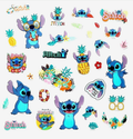 Disney Stitch Puffy Sticker Play Set, Reusable Stickers, 30-Piece